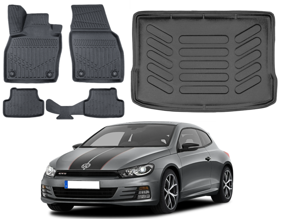 Volkswagen Scirocco 2008 Sonrası 3D Bagaj Havuzu+3D Araca Özel Paspas Takımı
