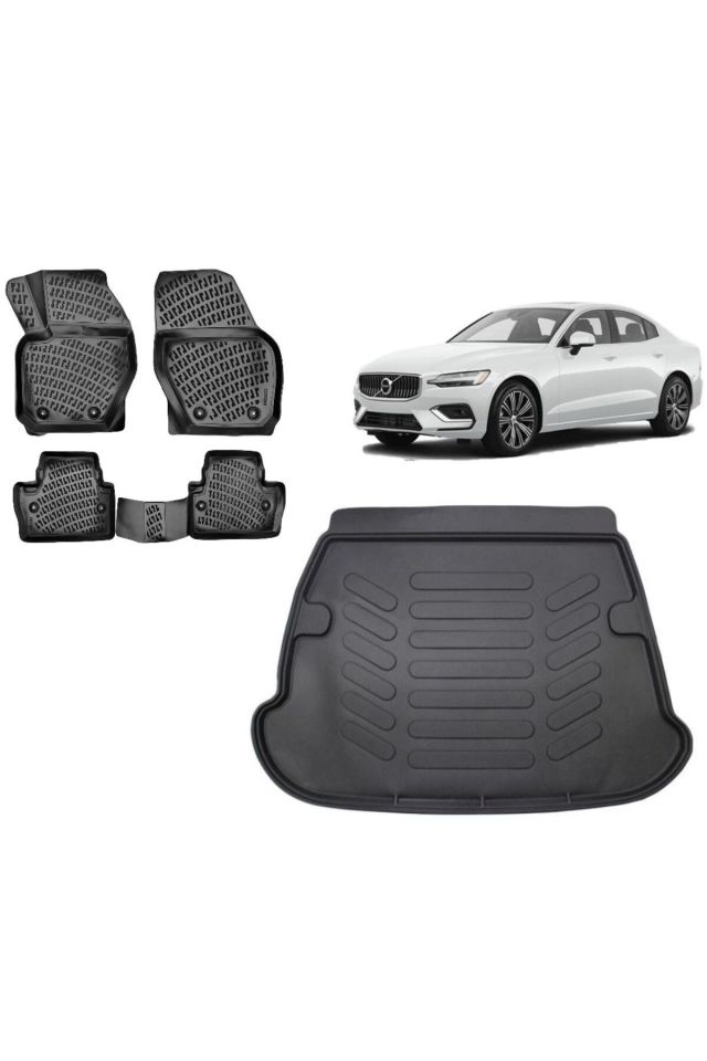 Volvo S60 2011 Model 3D Bagaj Havuzu+3D Havuzlu Araca Özel Paspas Takımı