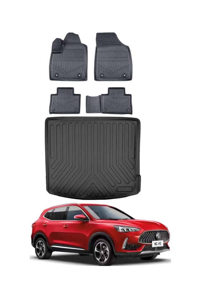 MG EHS Elektrikli 2024 Model Bagaj Havuzu Araca Özel Siyah Paspas Takımı