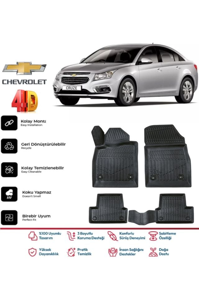 Chevrolet Cruze Sedan 2011 Model 4D Havuzlu Paspas