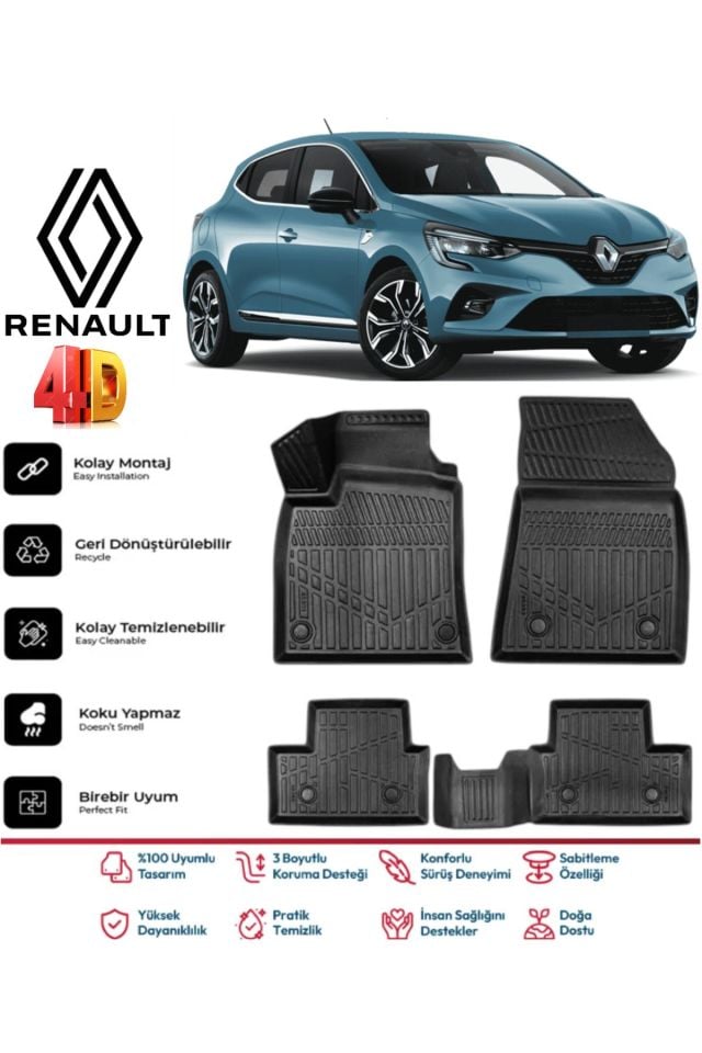 Renault Clio 5 2021 Model 4D Havuzlu Paspas