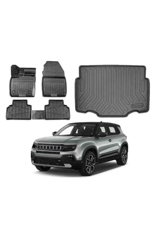 Jeep Avenger Elektrikli 2023 Model 3D Alt Bagaj+3D Araca Özel Paspas Takımı Luxury Serisi