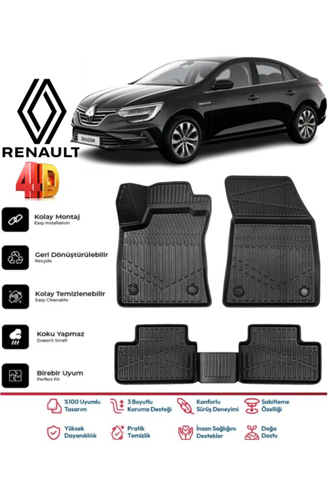 Renault Megane 4 2020 Model 4D Havuzlu Paspas