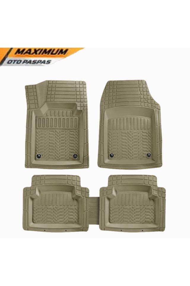 Honda City 2002-2008 Uyumlu Kokusuz 3d Bagaj Havuzu+3d Maximum Bej Havuzlu Paspas