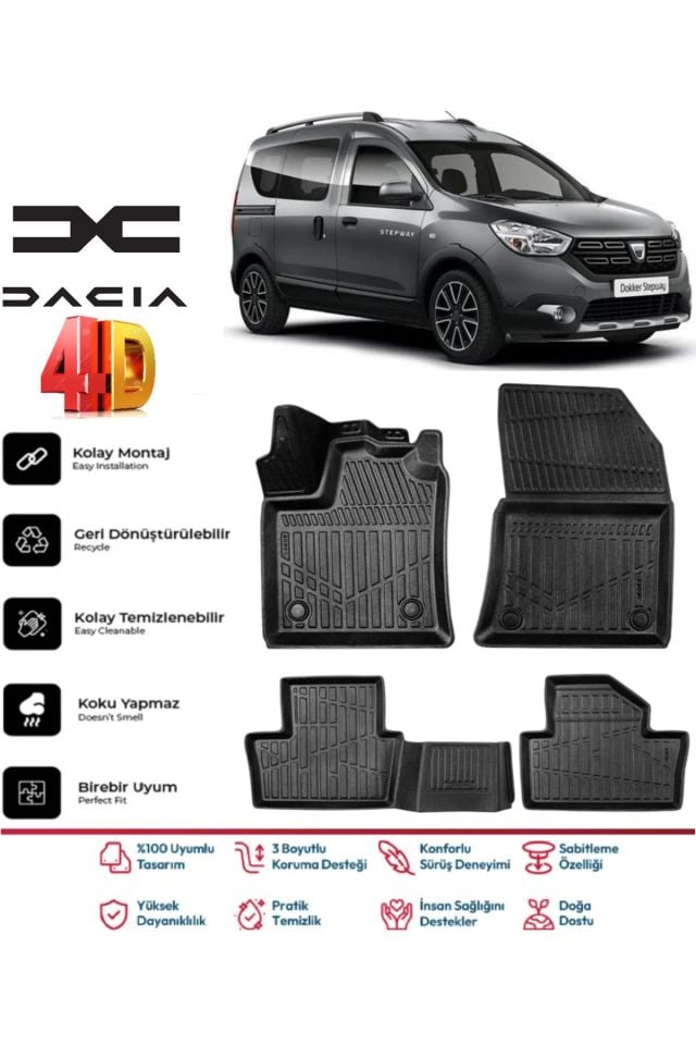 Dacia Dokker 2024 Model 4D Havuzlu Paspas