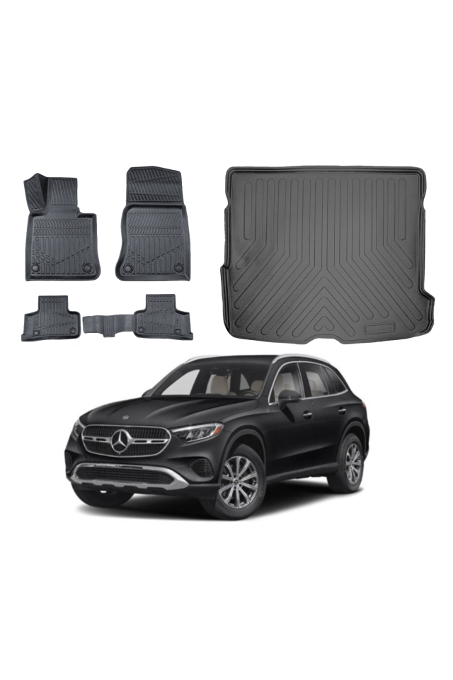 Mercedes GLC SUV  2023 Model 3D Bagaj Havuzu+3D Araca Özel Paspas Takımı Luxury Serisi