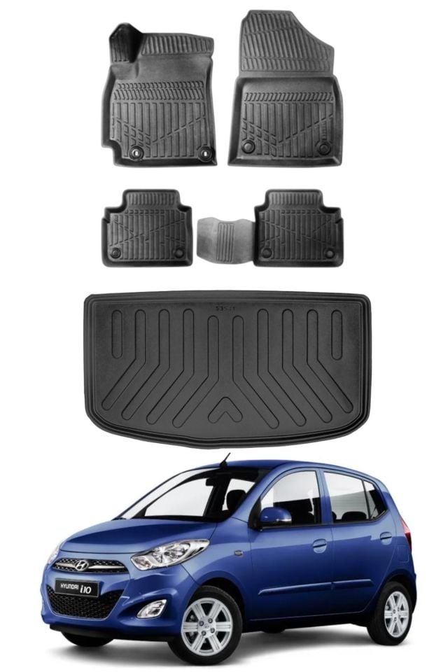 Hyundai İ10 2014 Model Bagaj Havuzu Araca Özel Siyah Paspas Takımı