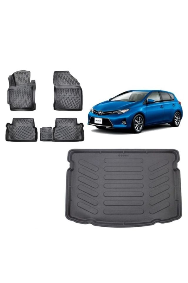 Toyota Auris 2015 Model 3D Bagaj Havuzu+3D Havuzlu Araca Özel Paspas Takımı