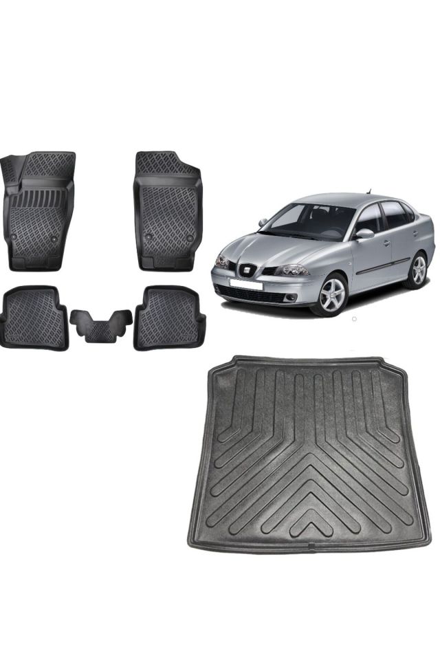 Seat Cordoba 2005 Model 3D Bagaj Havuzu+3D Havuzlu Araca Özel Paspas Takımı