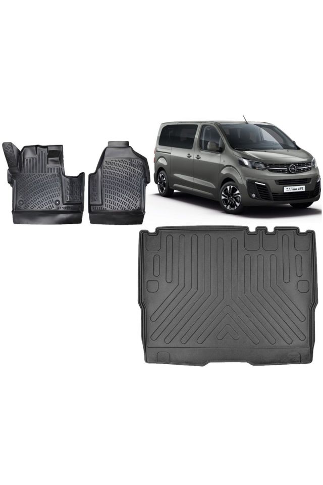 Opel Zafira Life 2021 Sonrası Bagaj Havuzu+3D Havuzlu Araca Özel Paspas Takımı