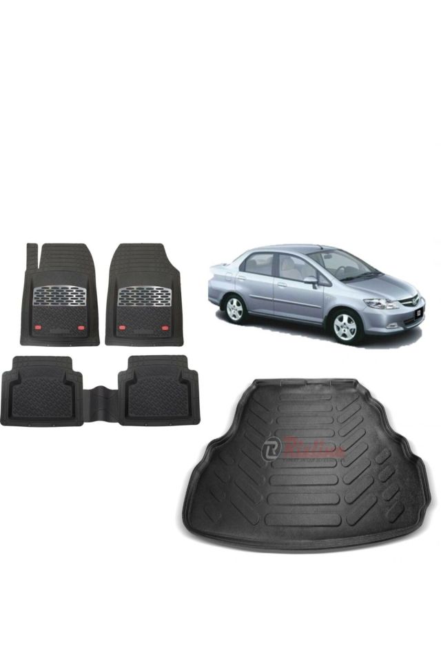 Honda City 2008 Model 3D Bagaj Havuzu+3D Havuzlu SSafir Karbon Kromlu Paspas