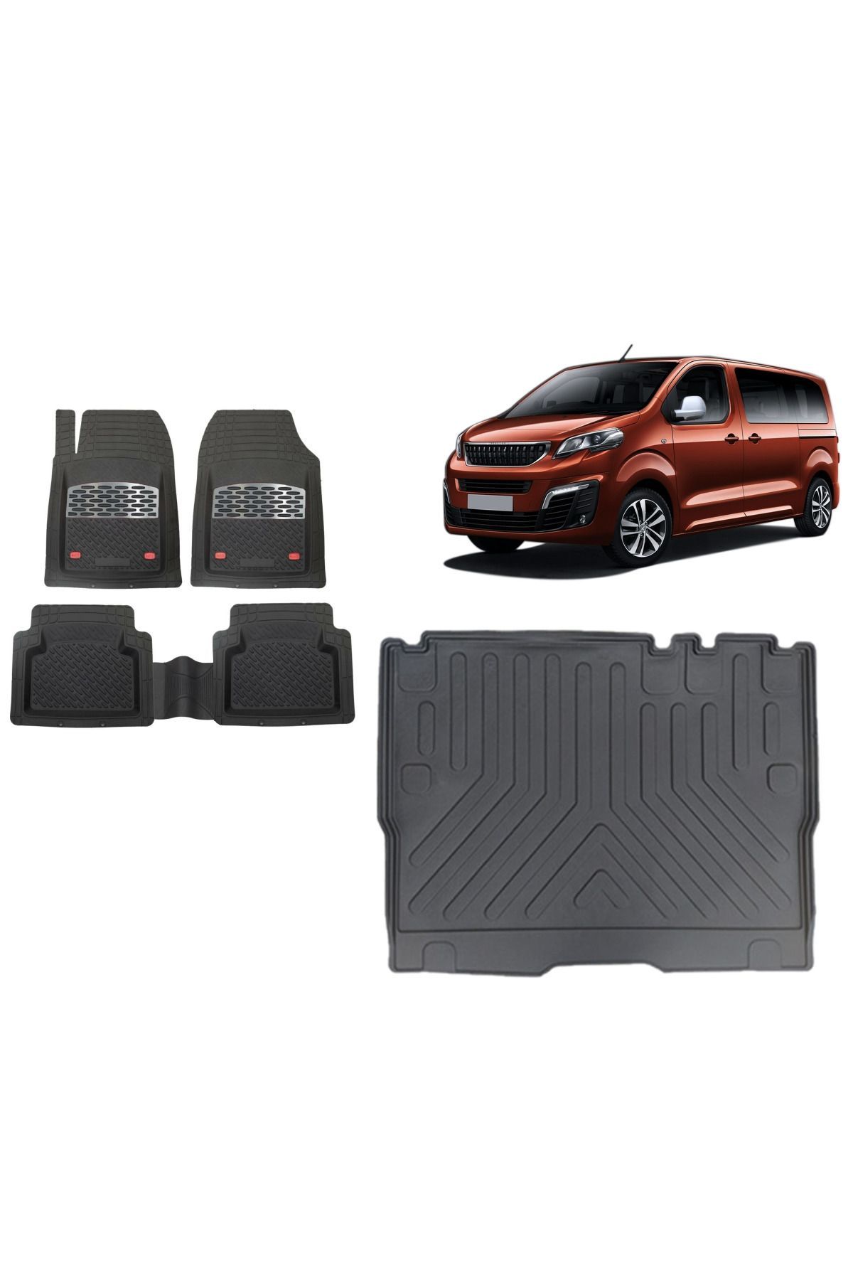 Peugeot Expert Traveller 8+1 2024 Model Bagaj Havuzu+3D Havuzlu Safirr Gri Kromlu Paspas