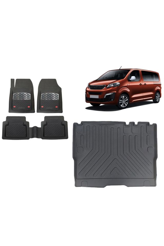 Peugeot Expert Traveller 8+1 2024 Model Bagaj Havuzu+3D Havuzlu Safirr Gri Kromlu Paspas