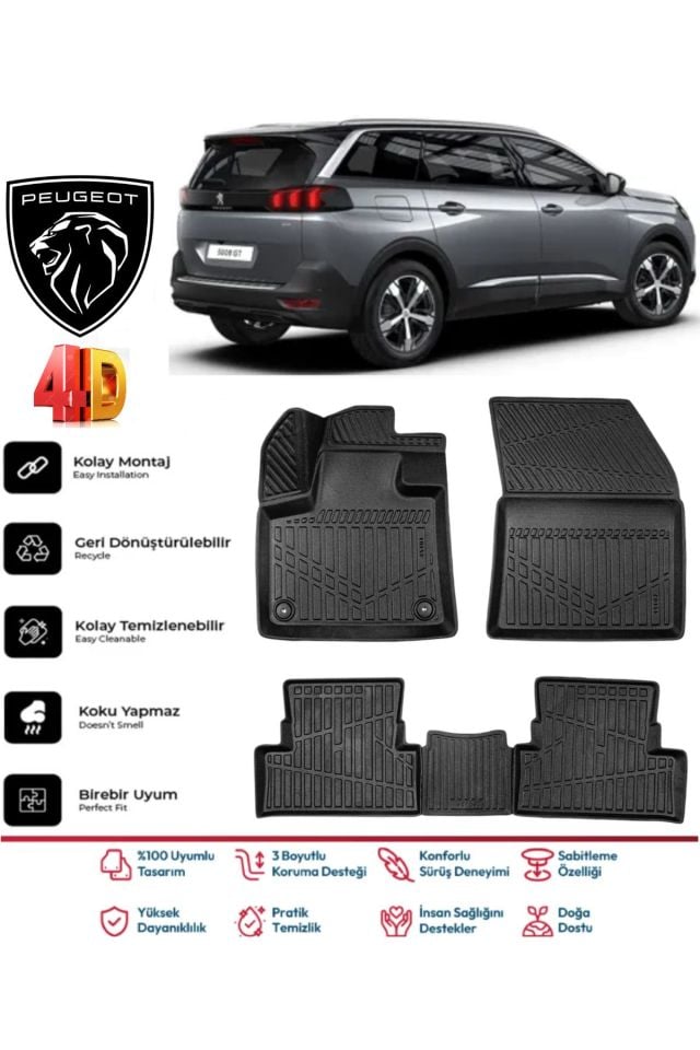 Peugeot 5008 2017 Model 4D Havuzlu Paspas
