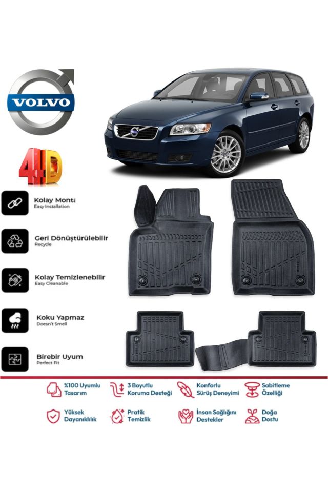 Volvo V50 2006 Model 4D Havuzlu Paspas