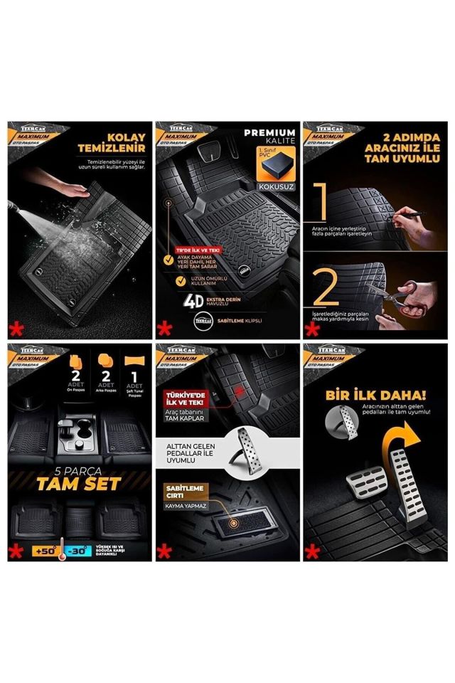 Şahin 2002 Model 3D Bagaj Havuzu+3D Havuzlu Safirr Gri Kromlu Paspas