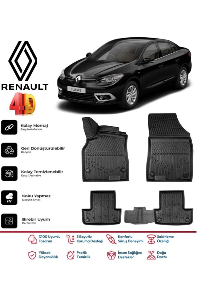 Renault Fluence 2013 Model 4D Havuzlu Paspas