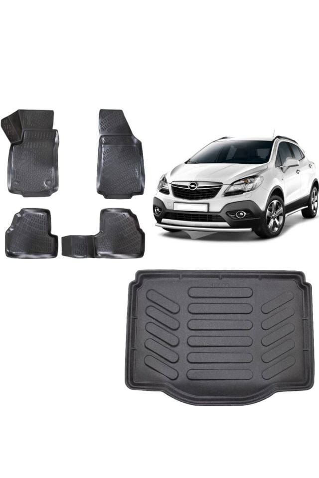 Opel Mokka 2017 Model 3D Bagaj Havuzu+3D Havuzlu Araca Özel Paspas Takımı
