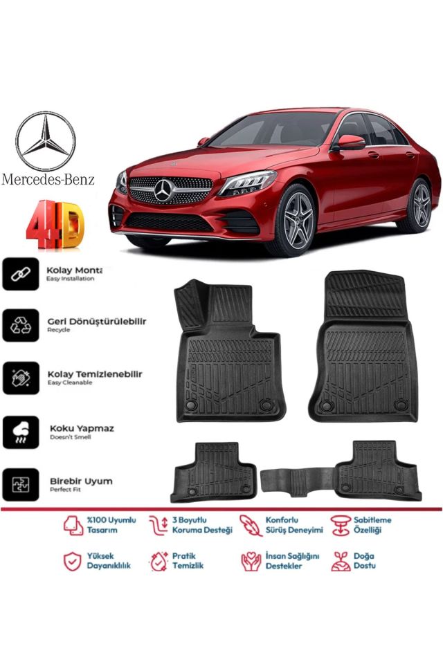 Mercedes C Serisi W205 2020 Model 4D Havuzlu Paspas