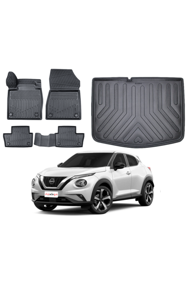 Nissan Juke 2020 Sonrası 3D Alt Bagaj Havuzu+3D Araca Özel Paspas Takımı