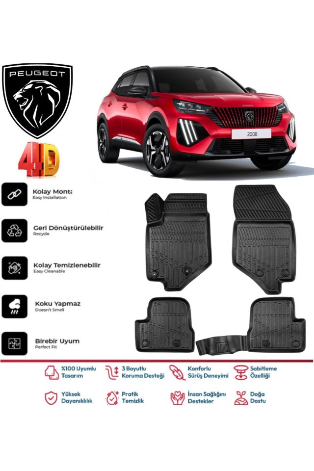 Peugeot 2008 2025 Model 4D Havuzlu Paspas