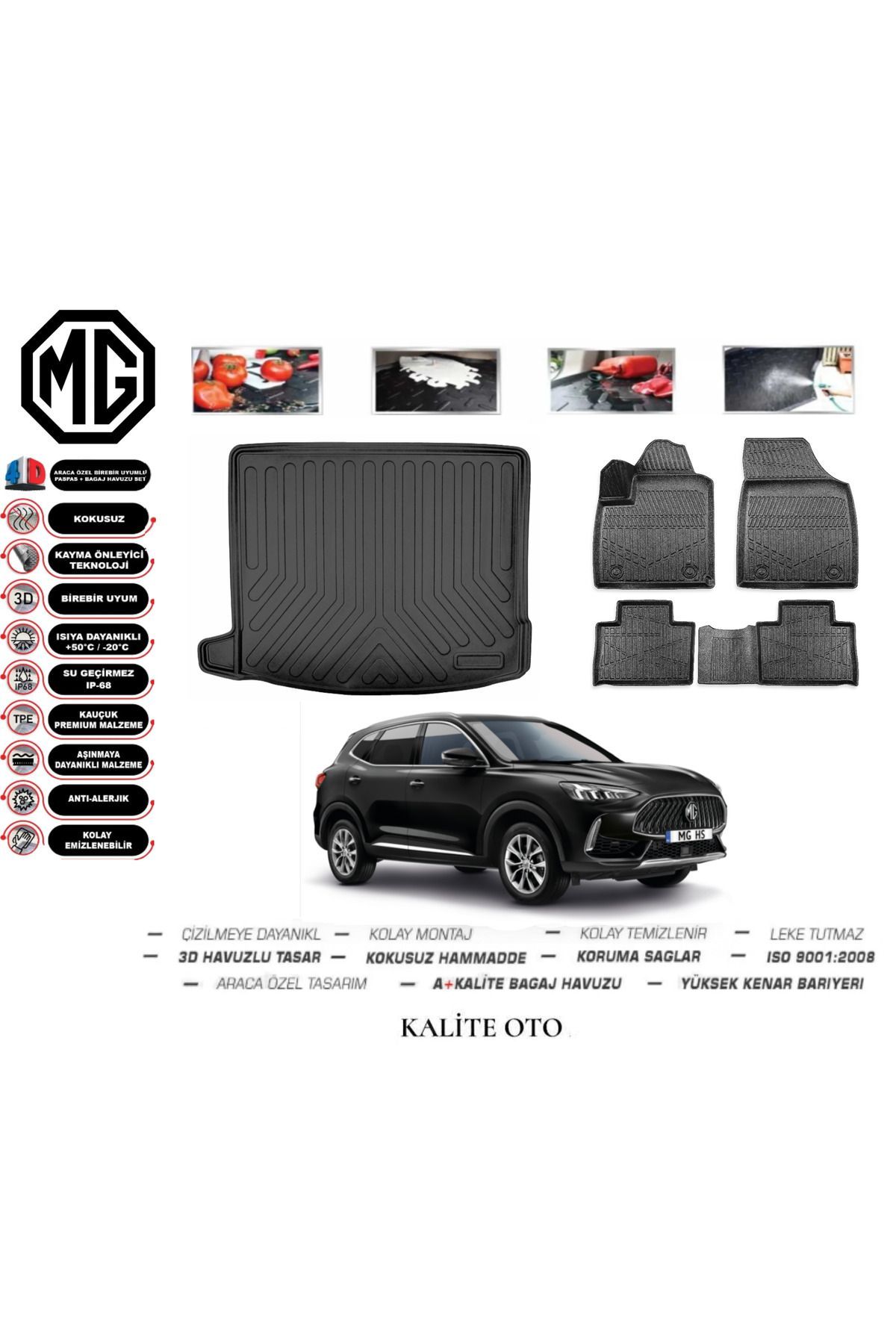 MG HS 2022 Model 3D Bagaj Havuzu+4D Havuzlu Paspas Setii