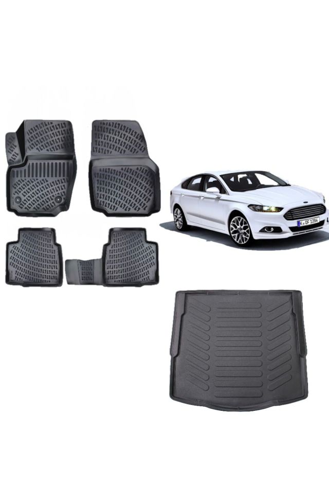 Mondeo 2012 Model 3D Bagaj Havuzu+3D Havuzlu Araca Özel Paspas Takımı