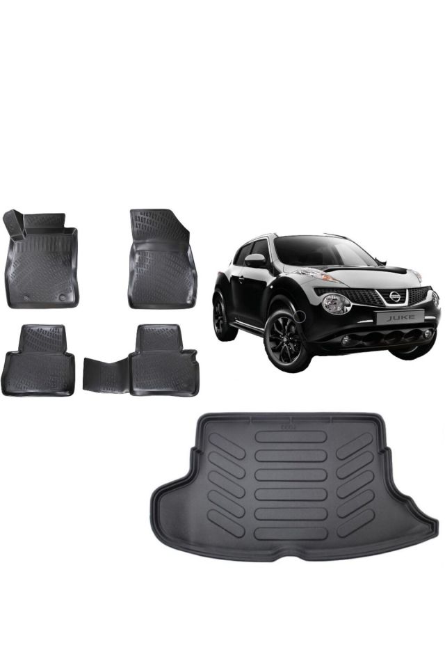 Nissan Juke 2011 Model 3D Bagaj Havuzu+3D Havuzlu Araca Özel Paspas Takımı