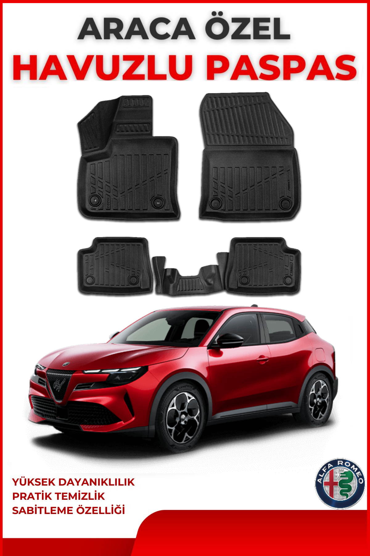 Alfa Romeo Junior Electrica 2024 Sonrası Havuzlu Paspas