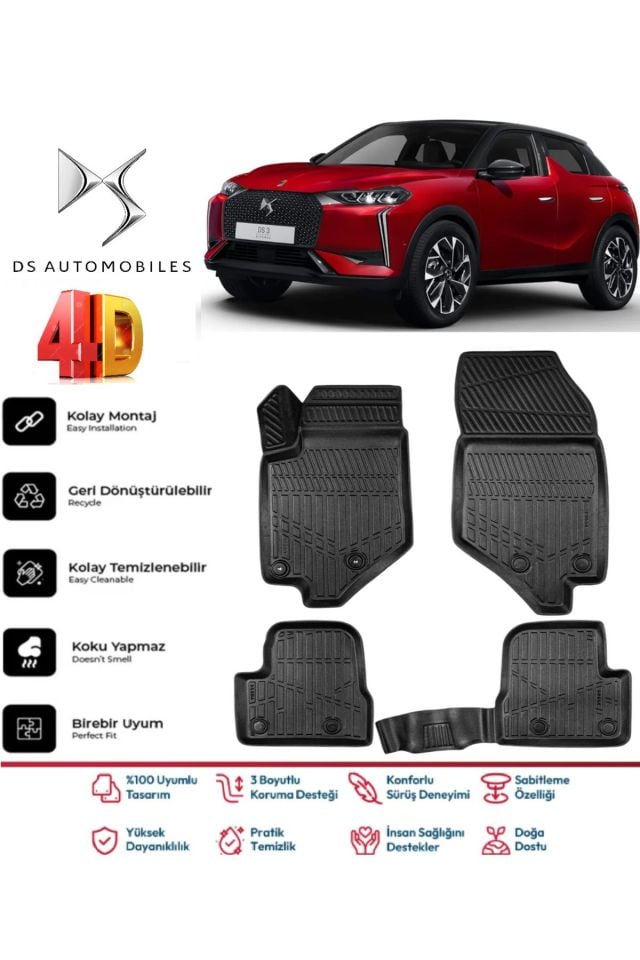 DS3 Crossback 2020 Model 4D Havuzlu Paspas