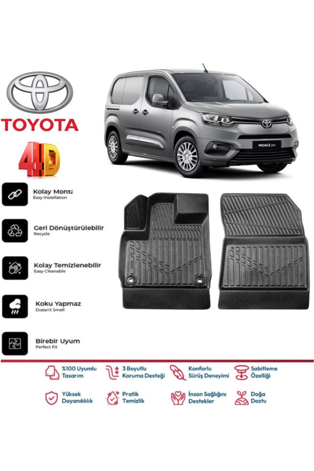 Toyota Proace City Panelvan 2022 Model 4D Havuzlu Paspas
