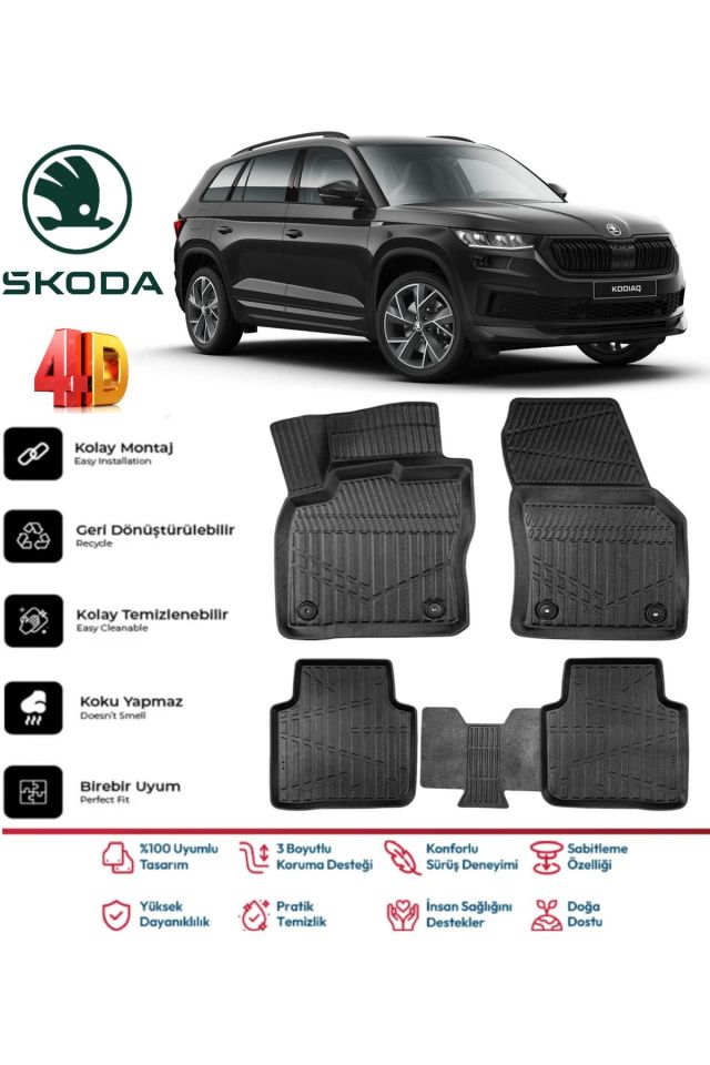 Skoda Kodiaq 2022 Model 4D Havuzlu Paspas