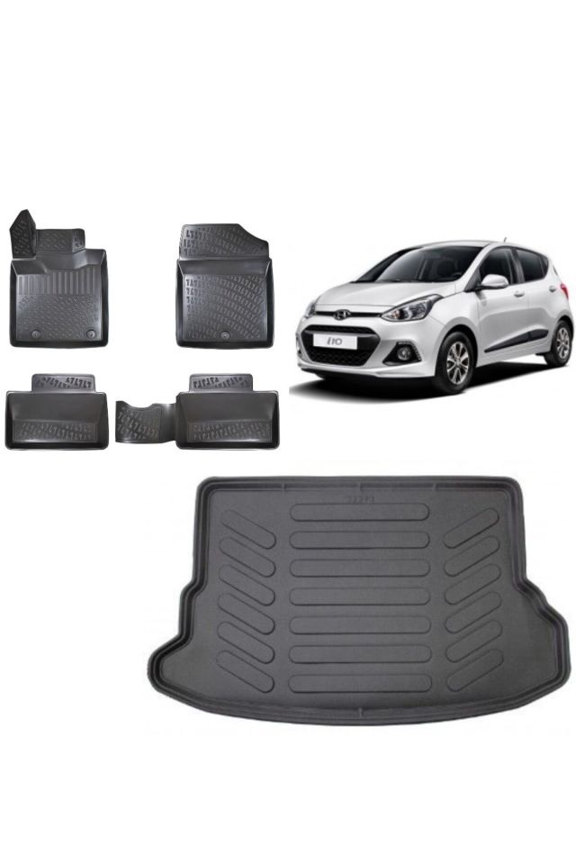 Hyundai i10 2018 Model 3D Bagaj Havuzu+3D Havuzlu Araca Özel Paspas Takımı