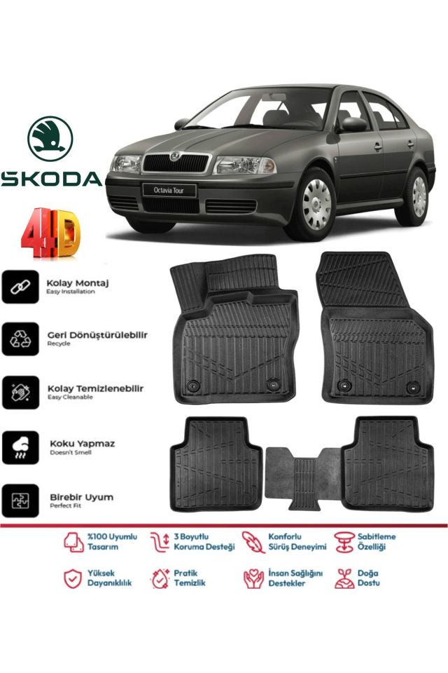 Skoda Octavia 1999 Model 4D Havuzlu Paspas
