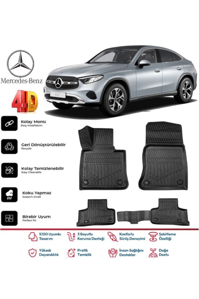 Mercedes GLC Coupe 2025 Model 4D Havuzlu Paspas