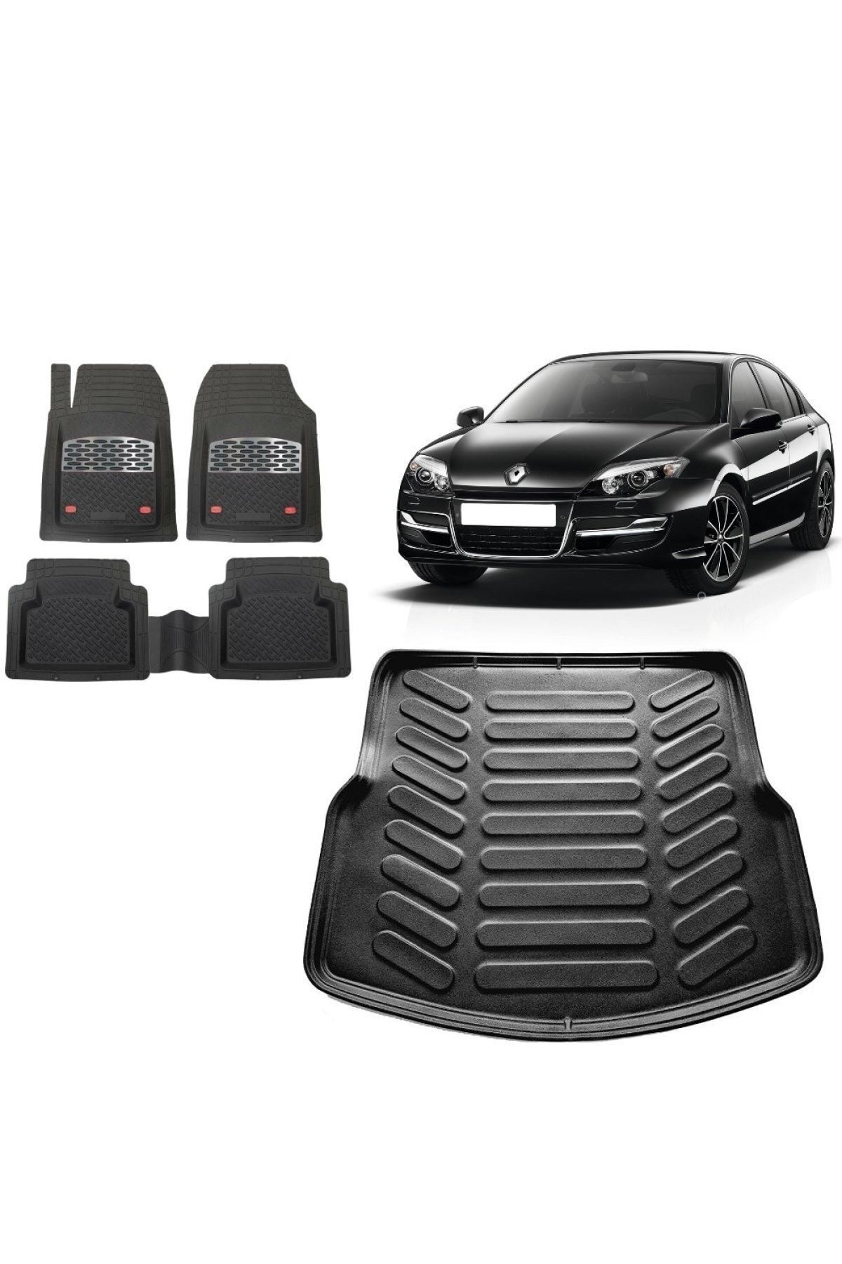 Bagaj Havuzu+3D Havuzlu Maximum Kırmızı Kromlu Paspas