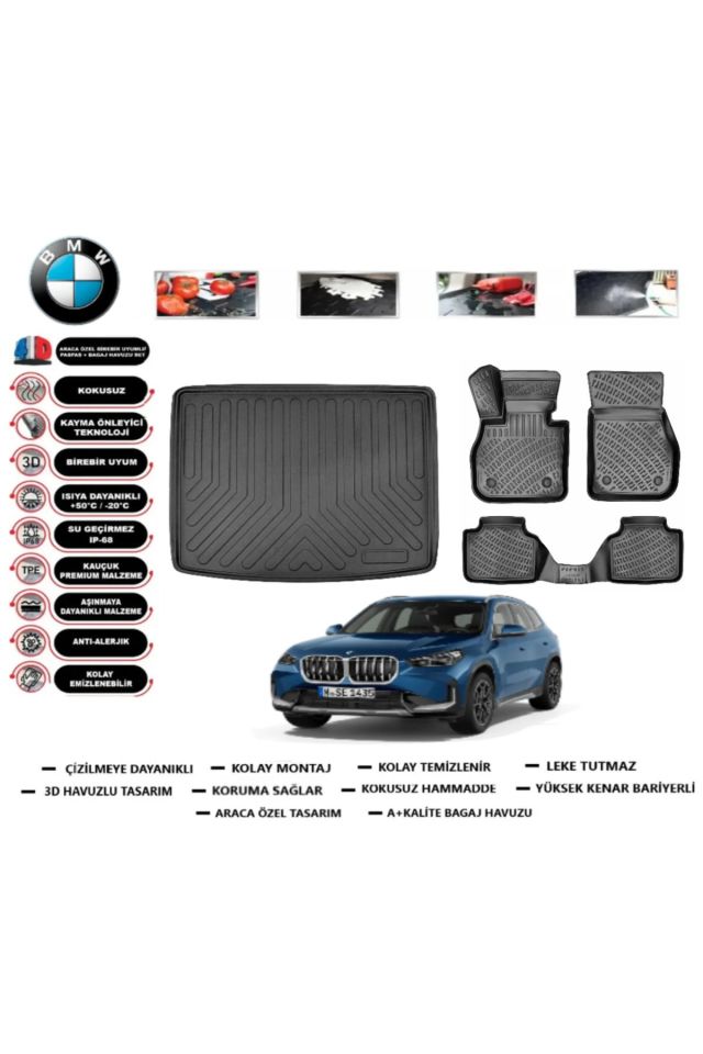 Bmw X1 U11 2023 Model Üst Bagaj Havuzu Araca Özel Paspas Takımı Prrox