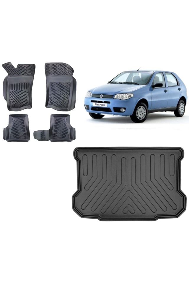 Fiat Palio 2005 Model 3D Bagaj Havuzu+3D Havuzlu Araca Özel Paspas Takımı