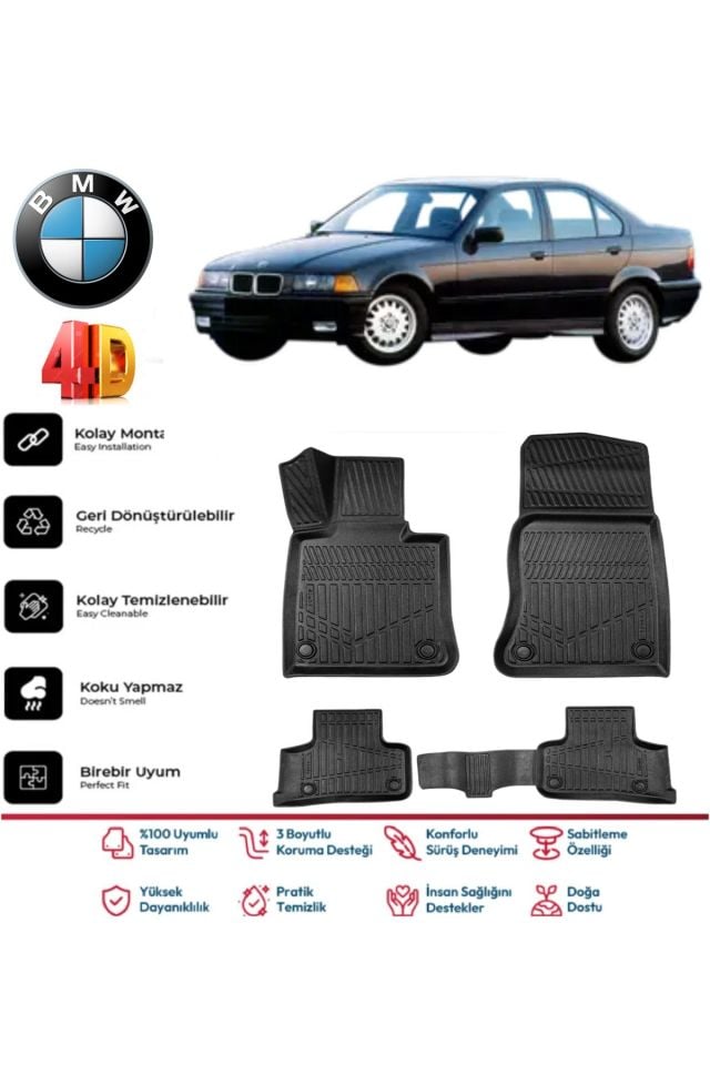 Bmw E36 1993 Model 4D Havuzlu Paspas