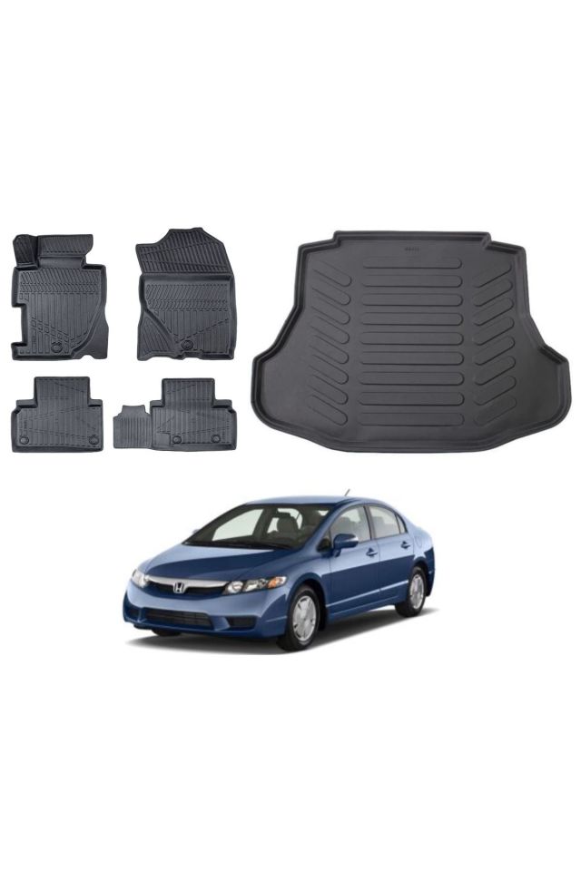 Honda Civic 2008 Model Bagaj Havuzu Paspas Takımı Pro Eva Serisi