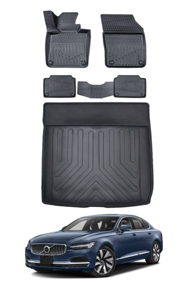 Volvo S90 2023 Model Bagaj Havuzu Araca Özel Siyah Paspas Takımı
