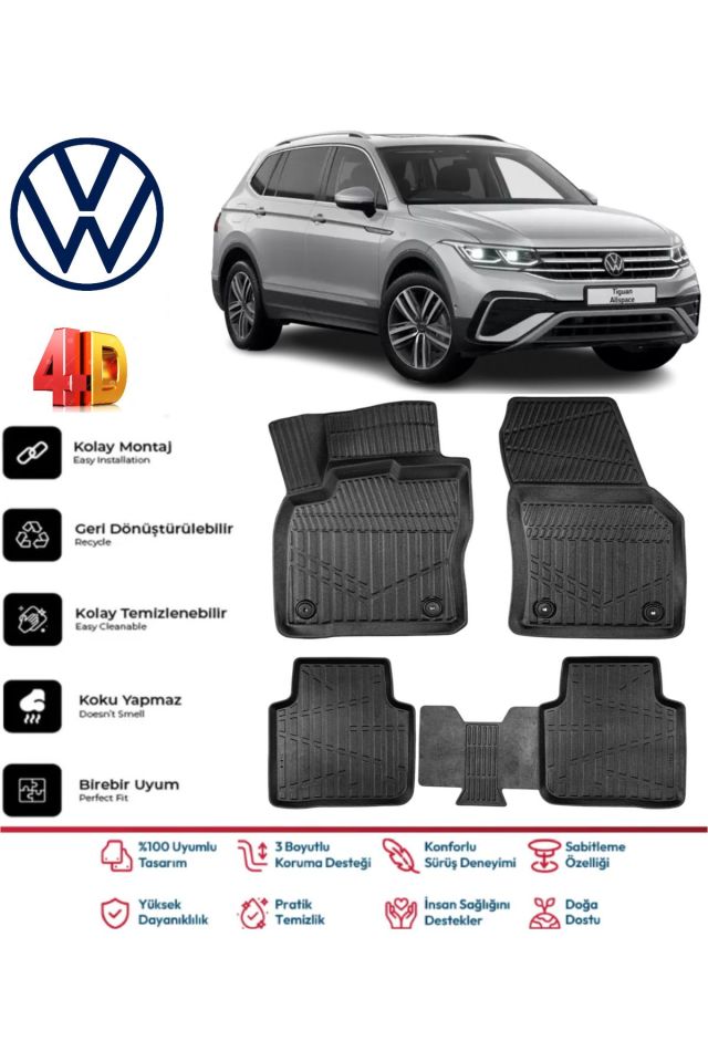 Volkswagen Allspace 2018 Model 4D Havuzlu Paspas