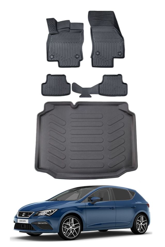 Seat Leon 2013 Model Bagaj Havuzu Araca Özel Siyah Paspas Takımı