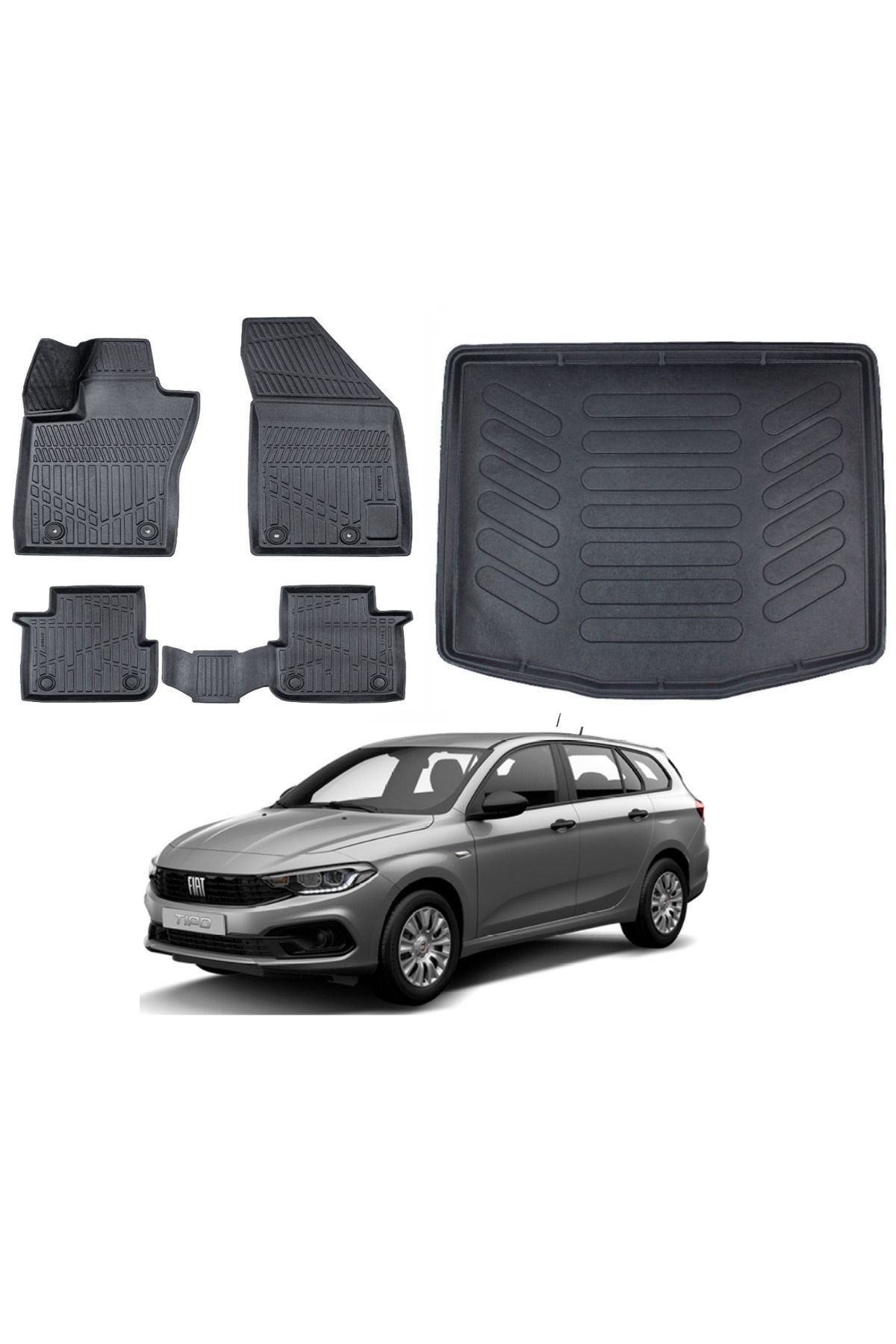 Fiat Egea Station Vagon 2019 Model Alt Bagaj Havuzu Paspas Takımı Maxi Eva Serisi