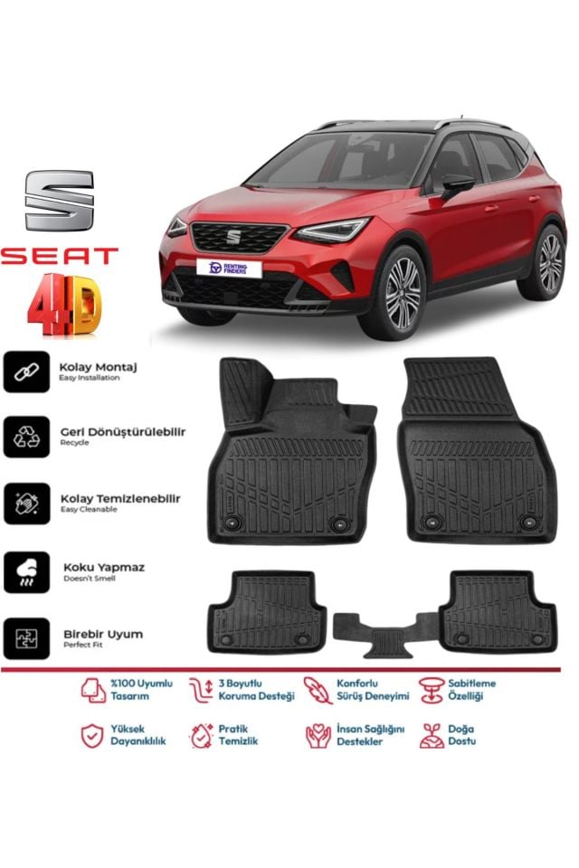 Seat Arona 2023 Model 4D Havuzlu Paspas