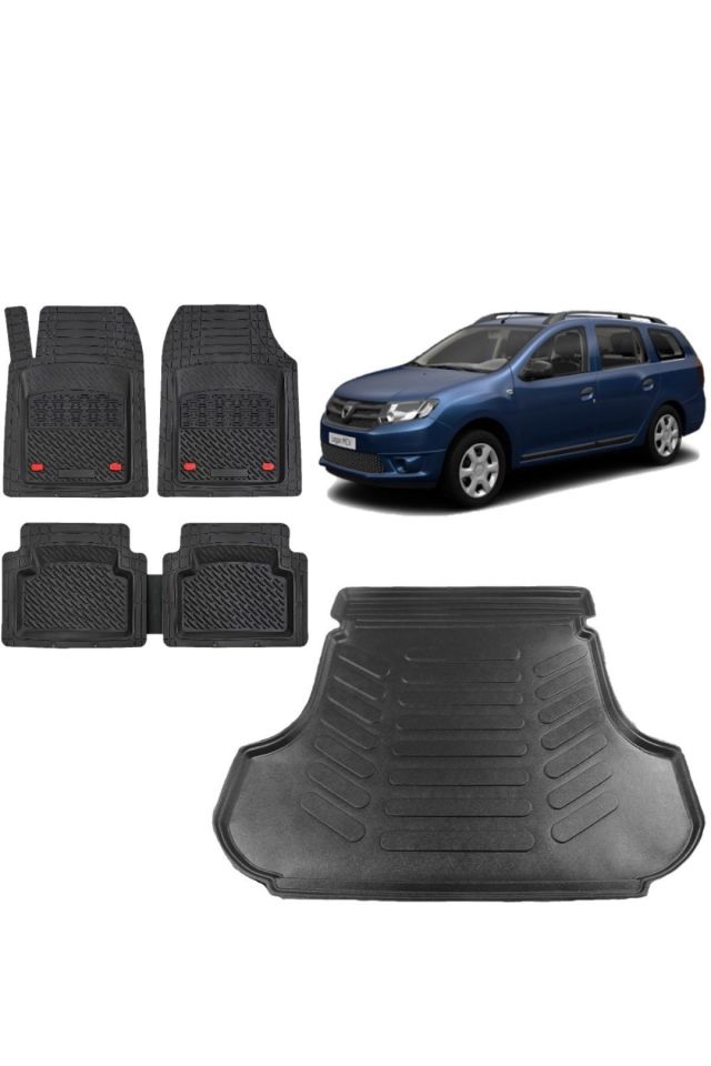 Dacia Logan Mcv 2013 Model 3d Bagaj Havuzu+3d Havuzlu Paspas Takımı Safir Siyah