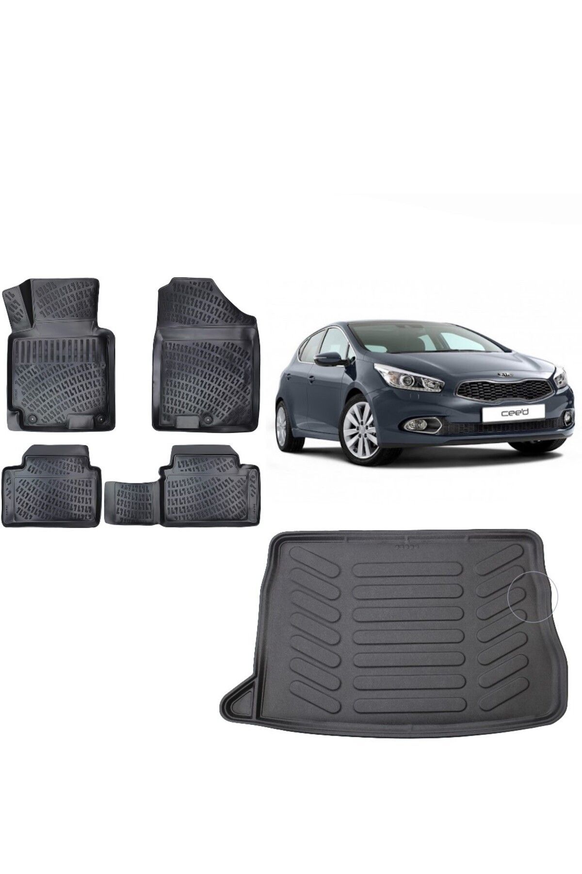 7 Model 3D Bagaj Havuzu+3D Havuzlu Araca Özel Paspas Takımı