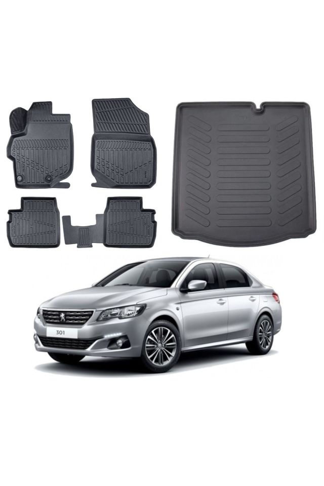 Peugeot 301 2017 Model Bagaj Havuzu Paspas Takımı Pro Eva Serisi