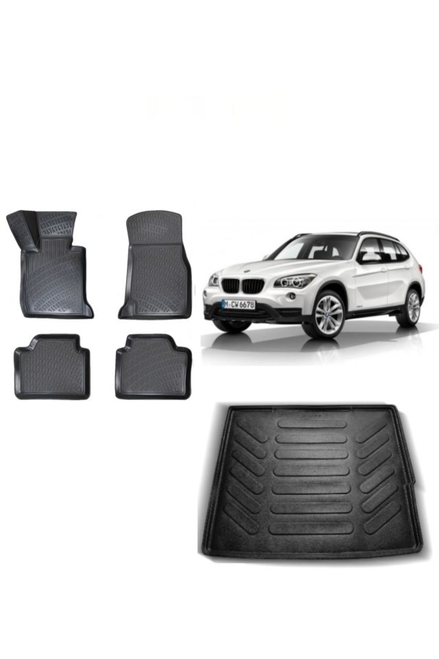 Bmw X1 2014 Model 3D Bagaj Havuzu+3D Havuzlu Araca Özel Paspas Takımı