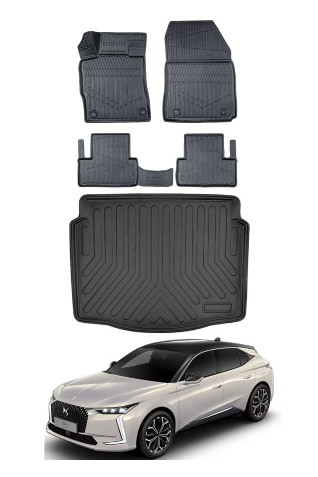 DS4 2024 Model Bagaj Havuzu Araca Özel Siyah Paspas Takımı